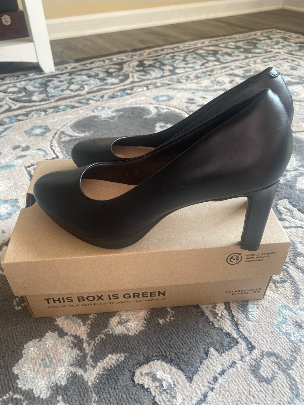 Clarks Black Women's Platform High Heel Pumps
